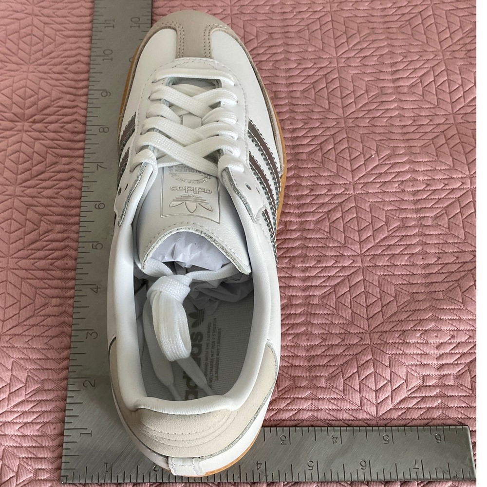 Adidas Samba OG W White Silver Metallic Grey One JI2725 Women's Size 7 NEW - Picture 11 of 12